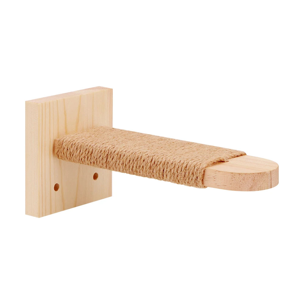 Árbol de escalada para gatos con cuerda, estantería y fácil instalación