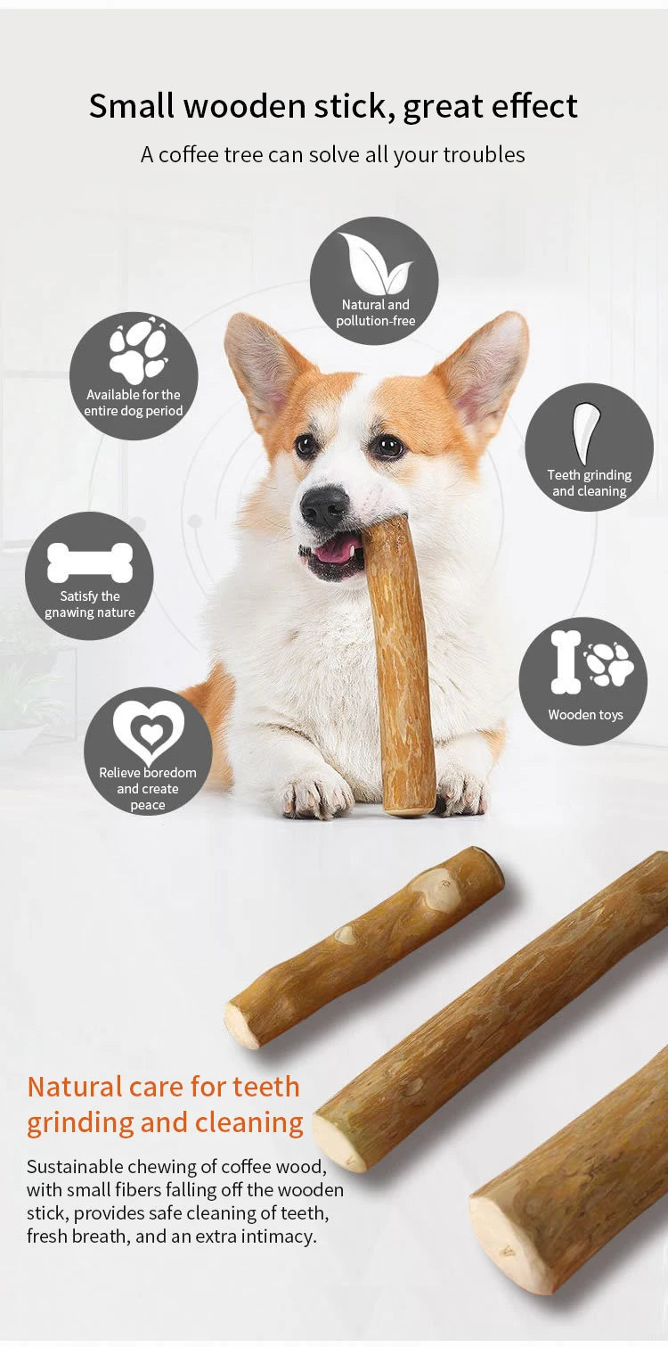 Juguete para Perros de Madera - Mordedor Duradero y Estimulante