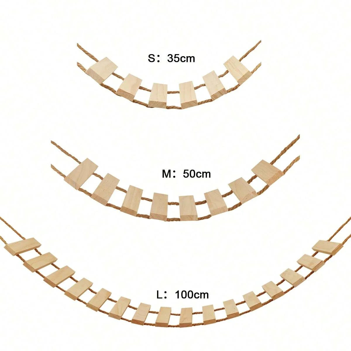 Arnés de escalada para gatos en madera natural con puente y árbol de un solo nivel