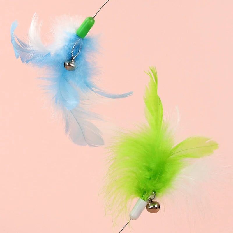 Juguete para Gatos con Plumas y Dedo Ajustable en Silicon