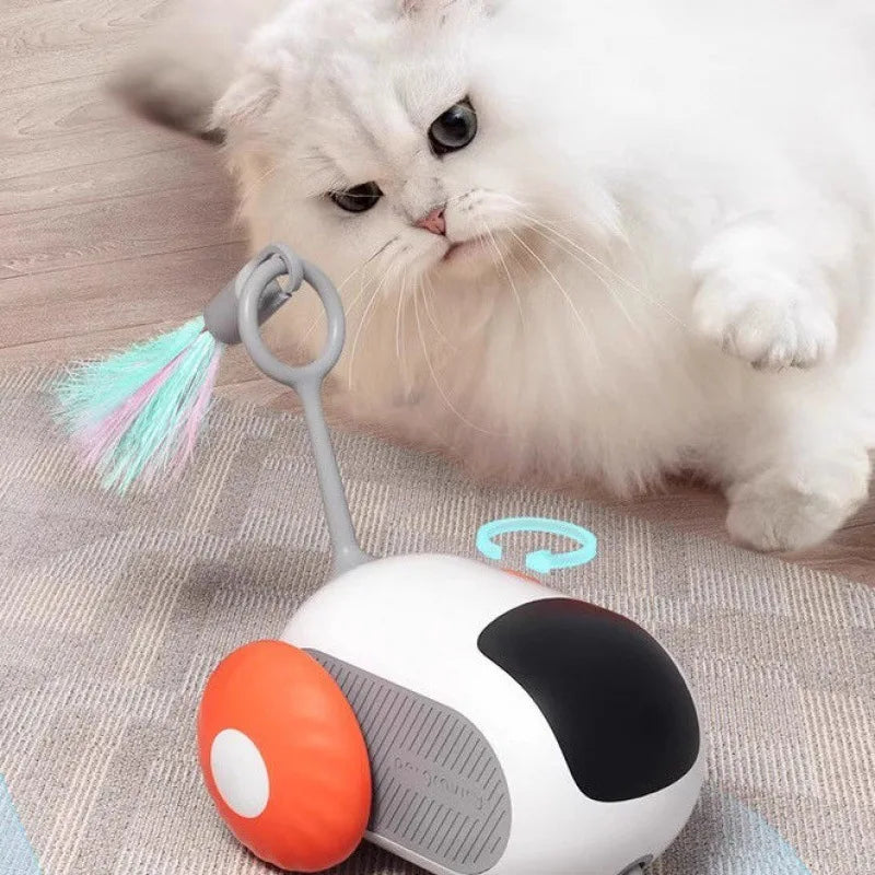 Juguete interactivo para gatos con control remoto y modo automático - Diversión ilimitada y estimulación mental