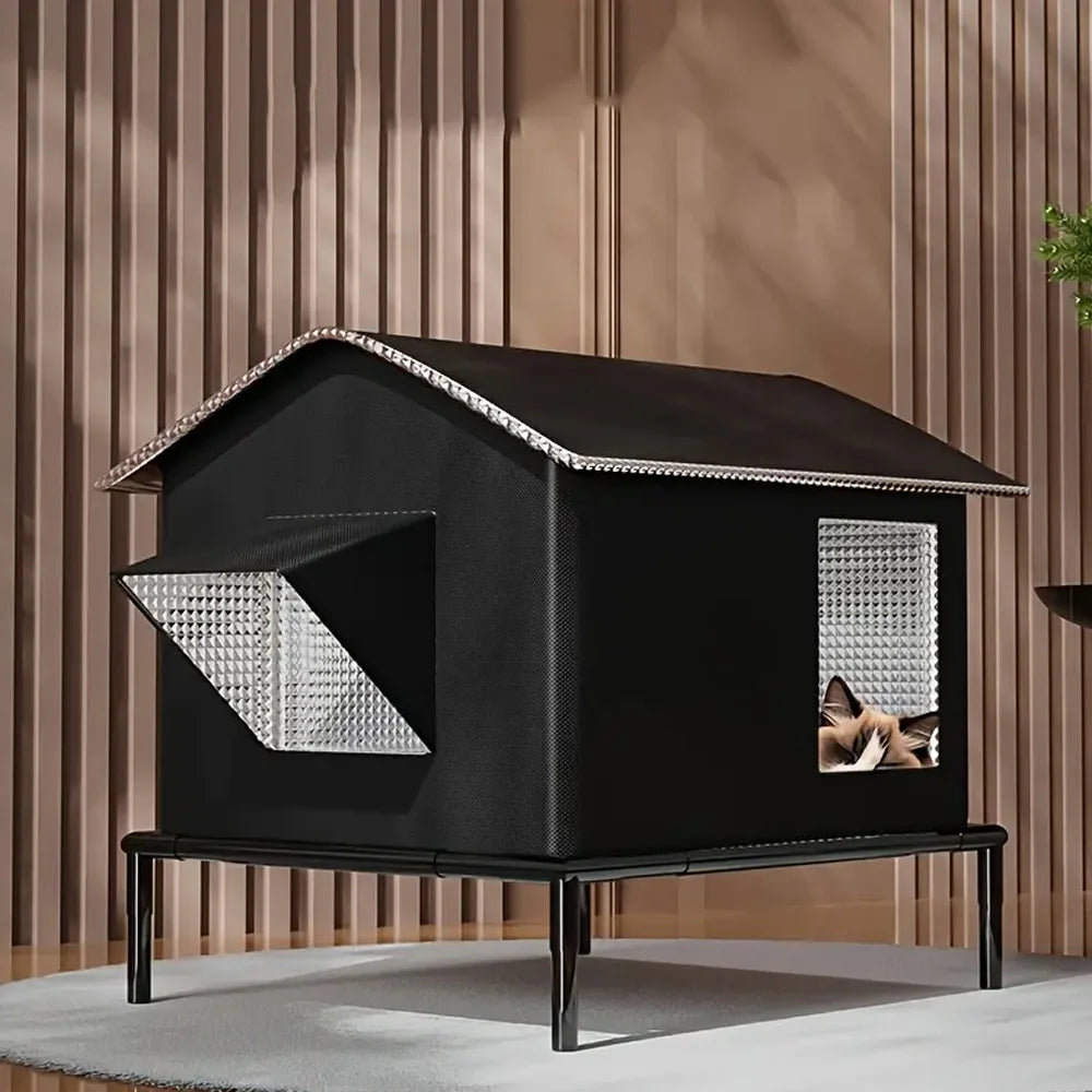 Casa para gatos impermeable y fácil de montar para uso exterior e interior