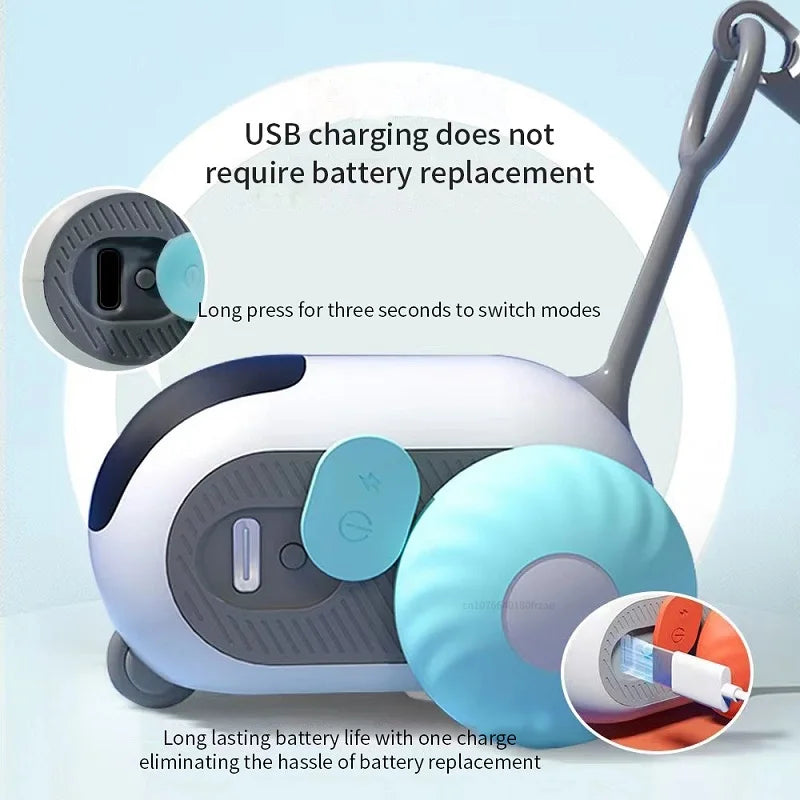 Juguete interactivo para gatos con control remoto y modo automático - Diversión ilimitada y estimulación mental