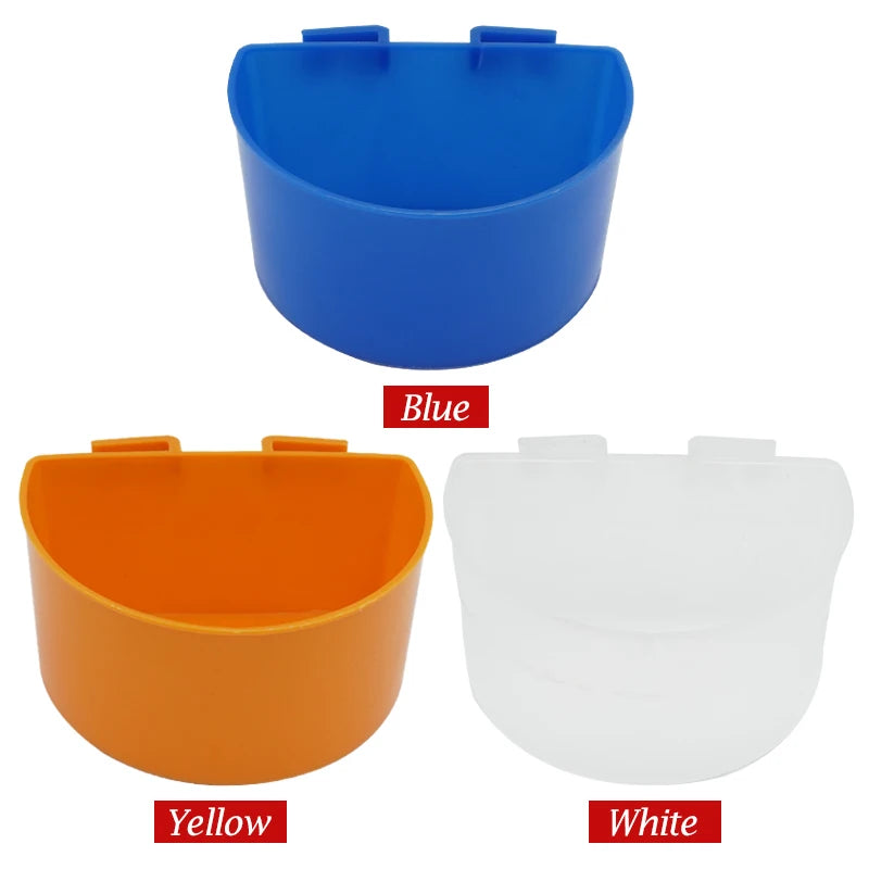 Set de 5 comederos de plástico para aves, antiderrame y fácil de limpiar