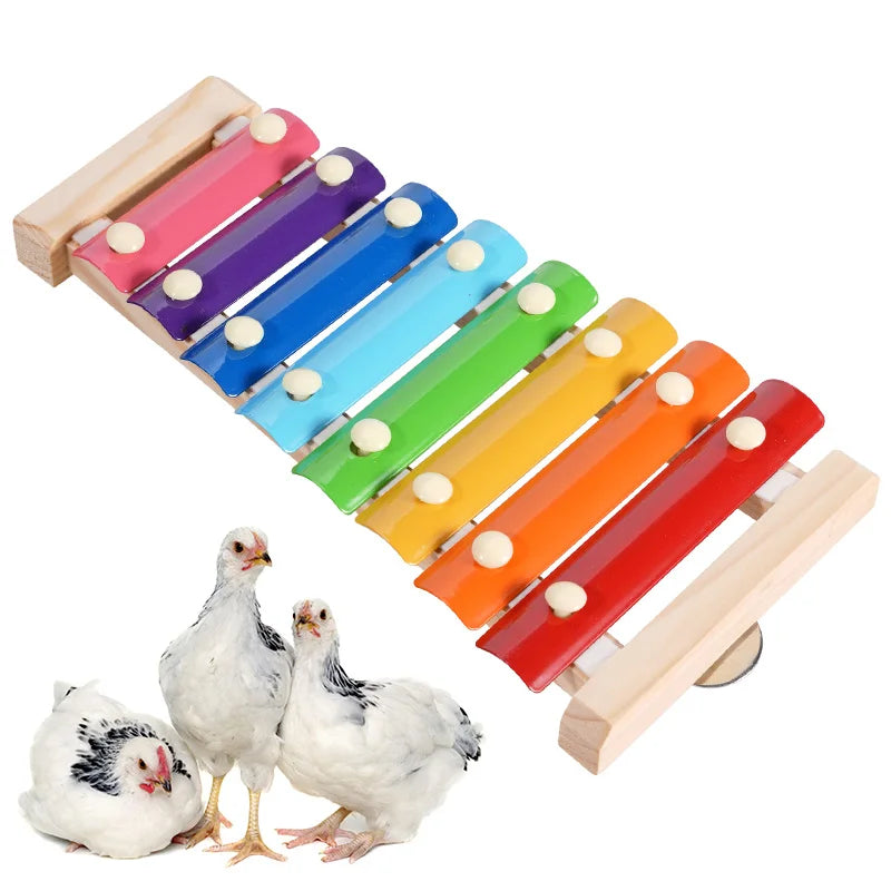 Juguete para pajaros con xilófono y comedero decorativo para aves