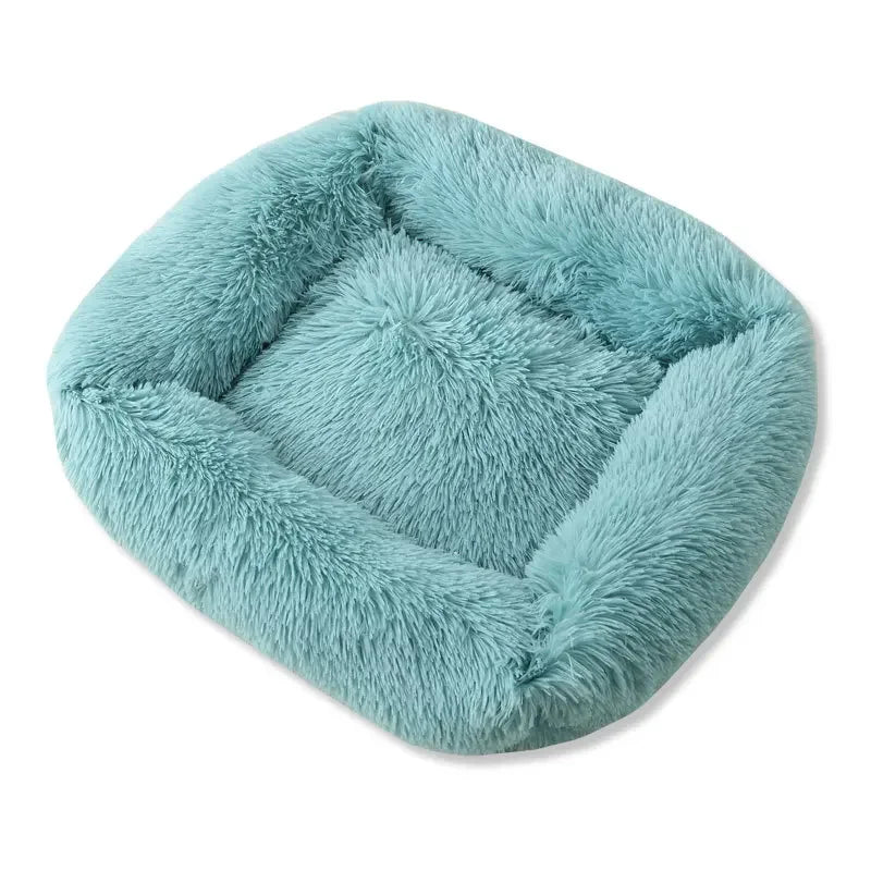 Cama Cuadrada de Felpa para Perros y Gatos – Suave, Cálida y Antideslizante
