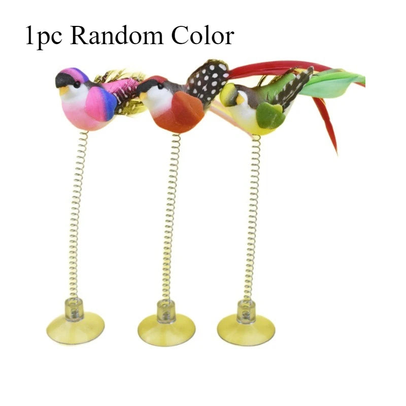 Juguete Mordedor para Gatos en Forma de Pájaro con Resorte