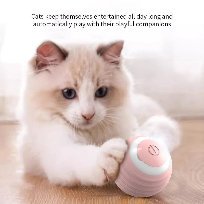 Pelota inteligente interactiva para gatos – Recargable y silenciosa