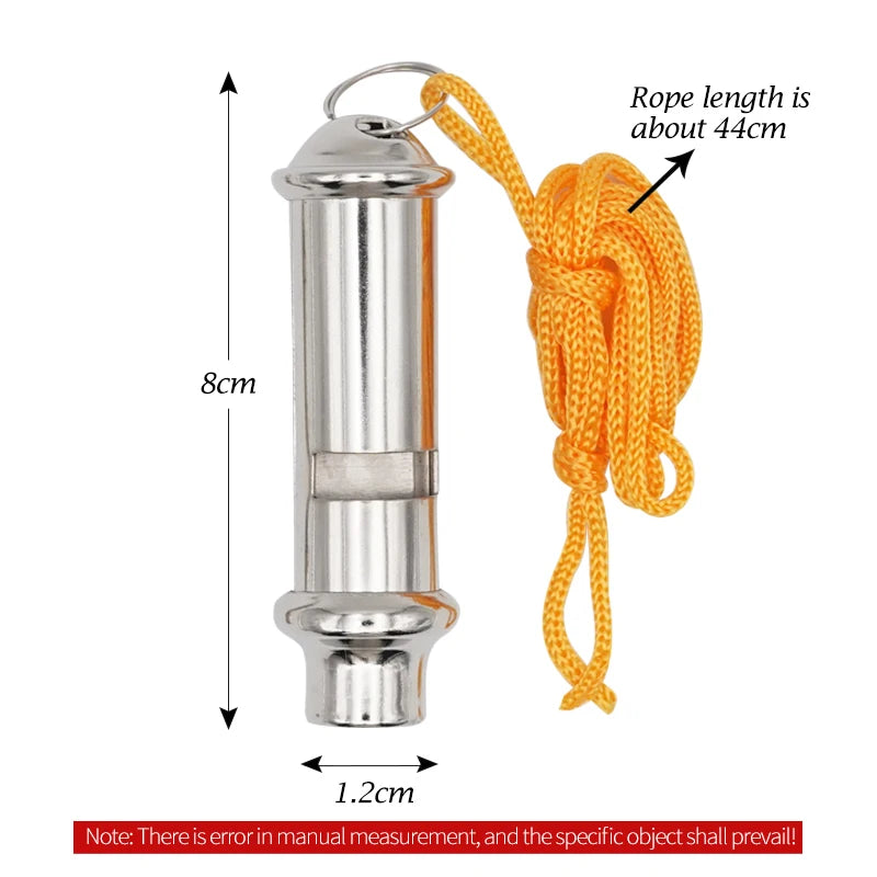 Silbato de entrenamiento para aves y mascotas con volumen ajustable en acero inoxidable