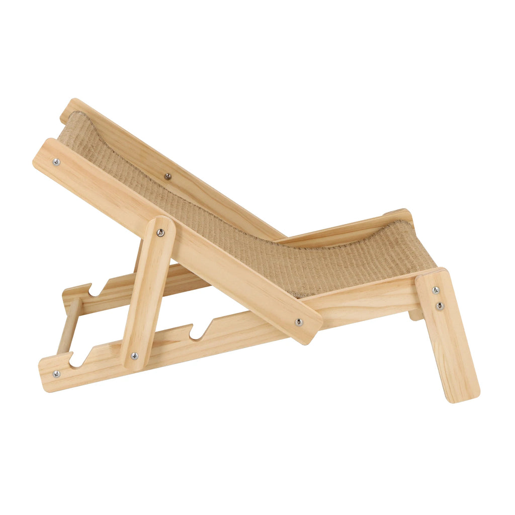 Rascador y cama para gatos en sisal natural con ajuste de posición