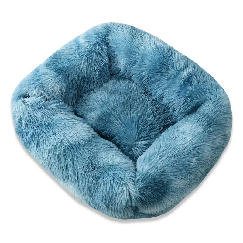 Cama Cuadrada de Felpa para Perros y Gatos – Suave, Cálida y Antideslizante