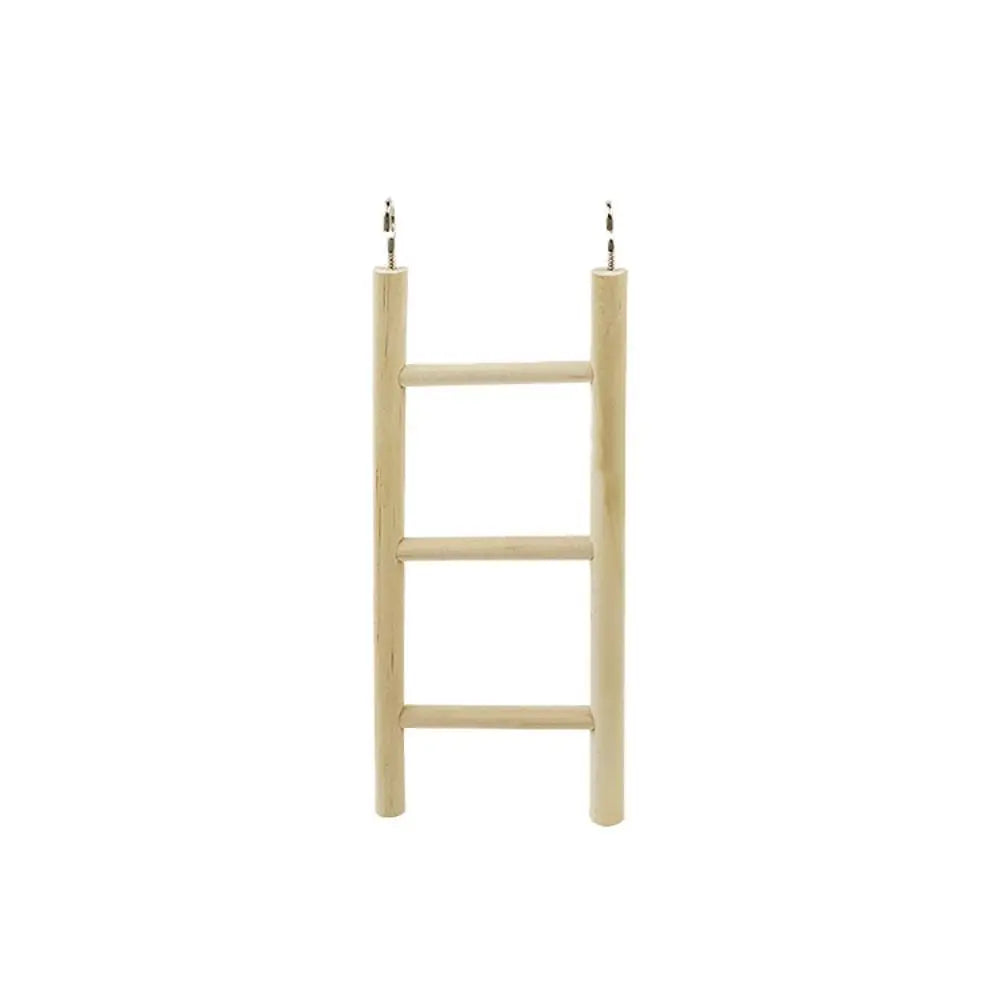 Escalera de madera para aves, resistente y fácil de instalar en la jaula