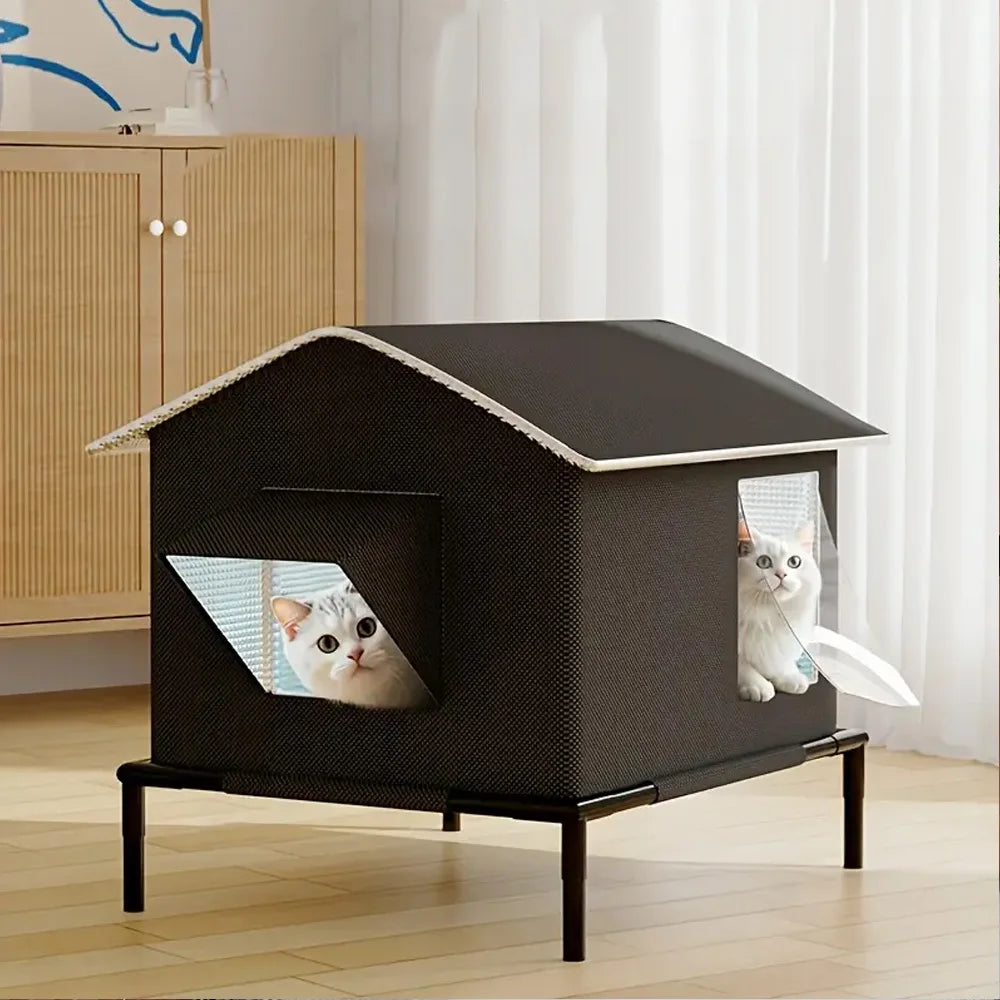 Casa para gatos impermeable y fácil de montar para uso exterior e interior