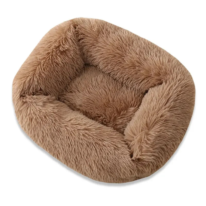 Cama Cuadrada de Felpa para Perros y Gatos – Suave, Cálida y Antideslizante