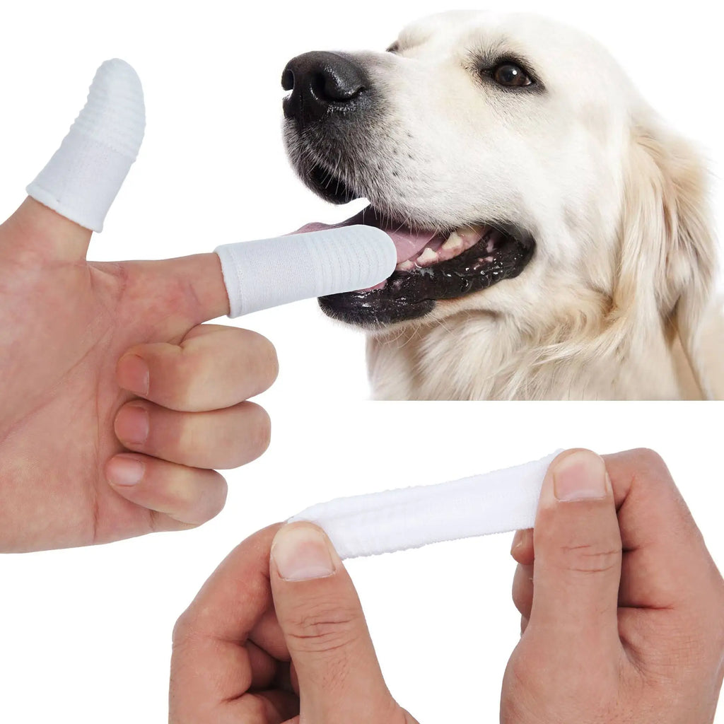 Set de Cepillos de Dedo para la Limpieza Dental de Perros y Gatos