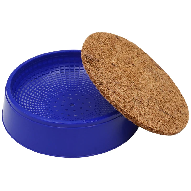 Nido para aves y huevos de paloma con base de césped y material duradero