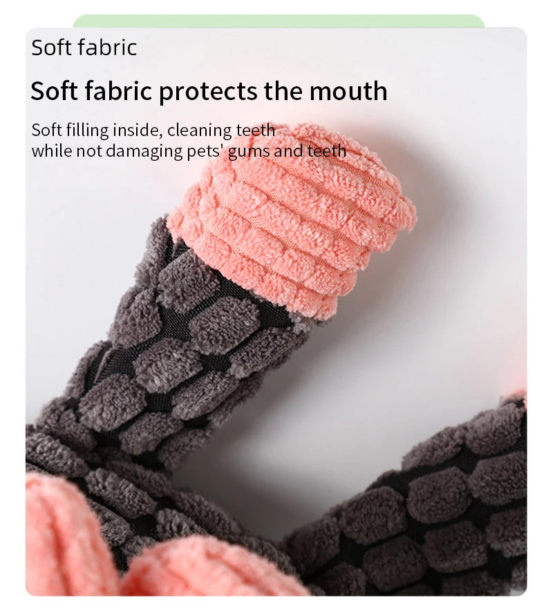 Juguete Mordedor para Perros en Cuero de Pana y Algodón PP