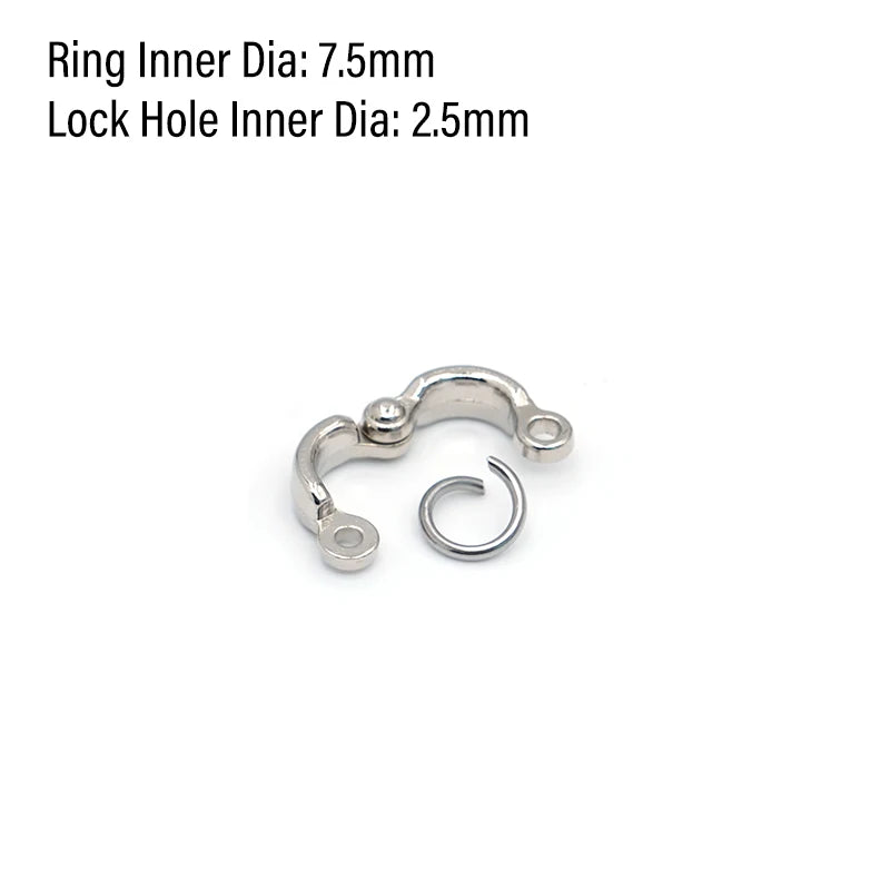 Anillo de pata para aves de acero inoxidable con cadena de seguridad de 50cm