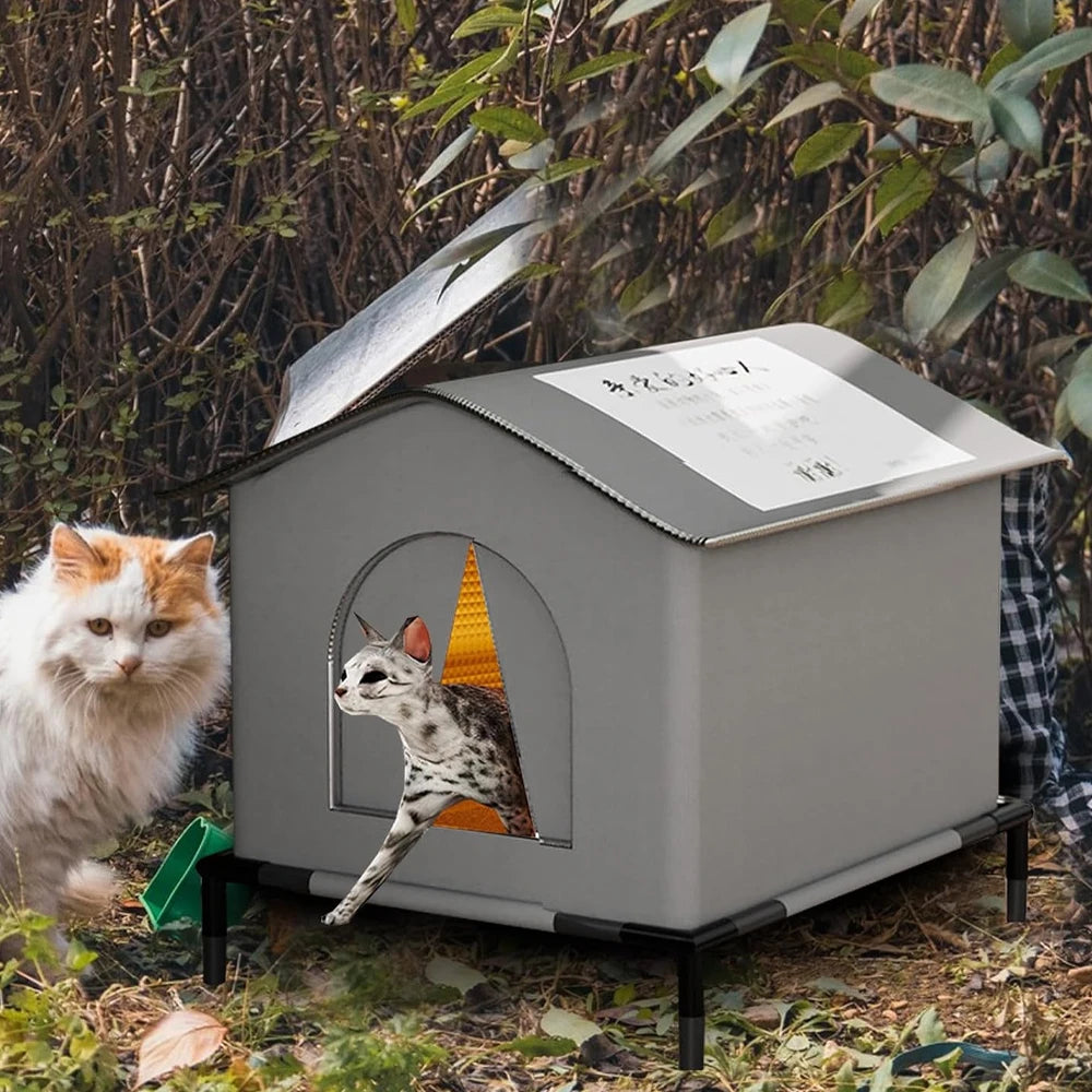 Casa para gatos resistente y impermeable para exteriores e interiores