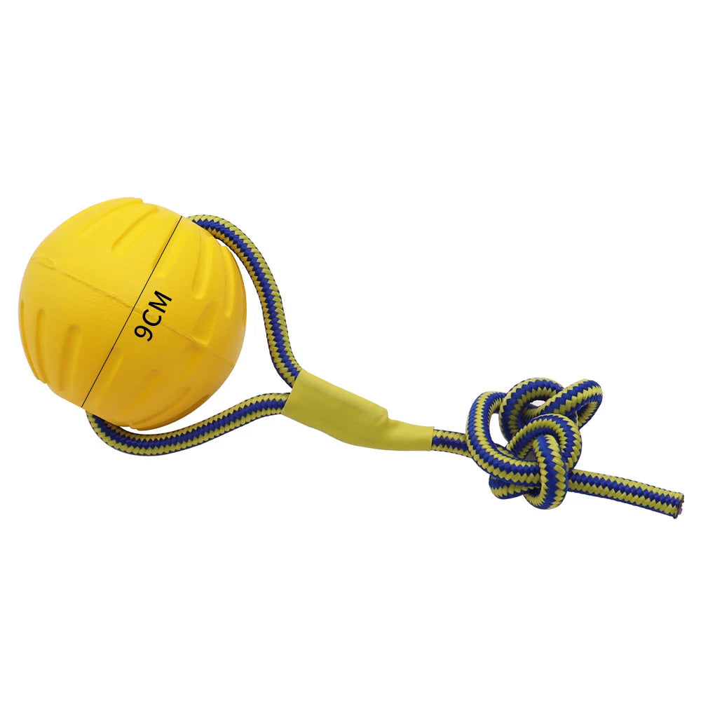 Pelota de Juegos para Perros en Material EVA y Caucho - Duradera, Color Amarillo