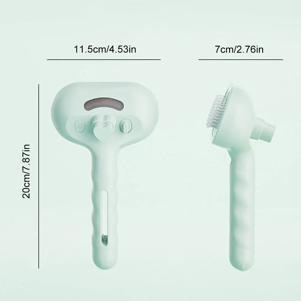 Cepillo de Vapor 3 en 1 para Gatos y Perros - Alivio de Pelo Suelto, Hidratación y Masaje